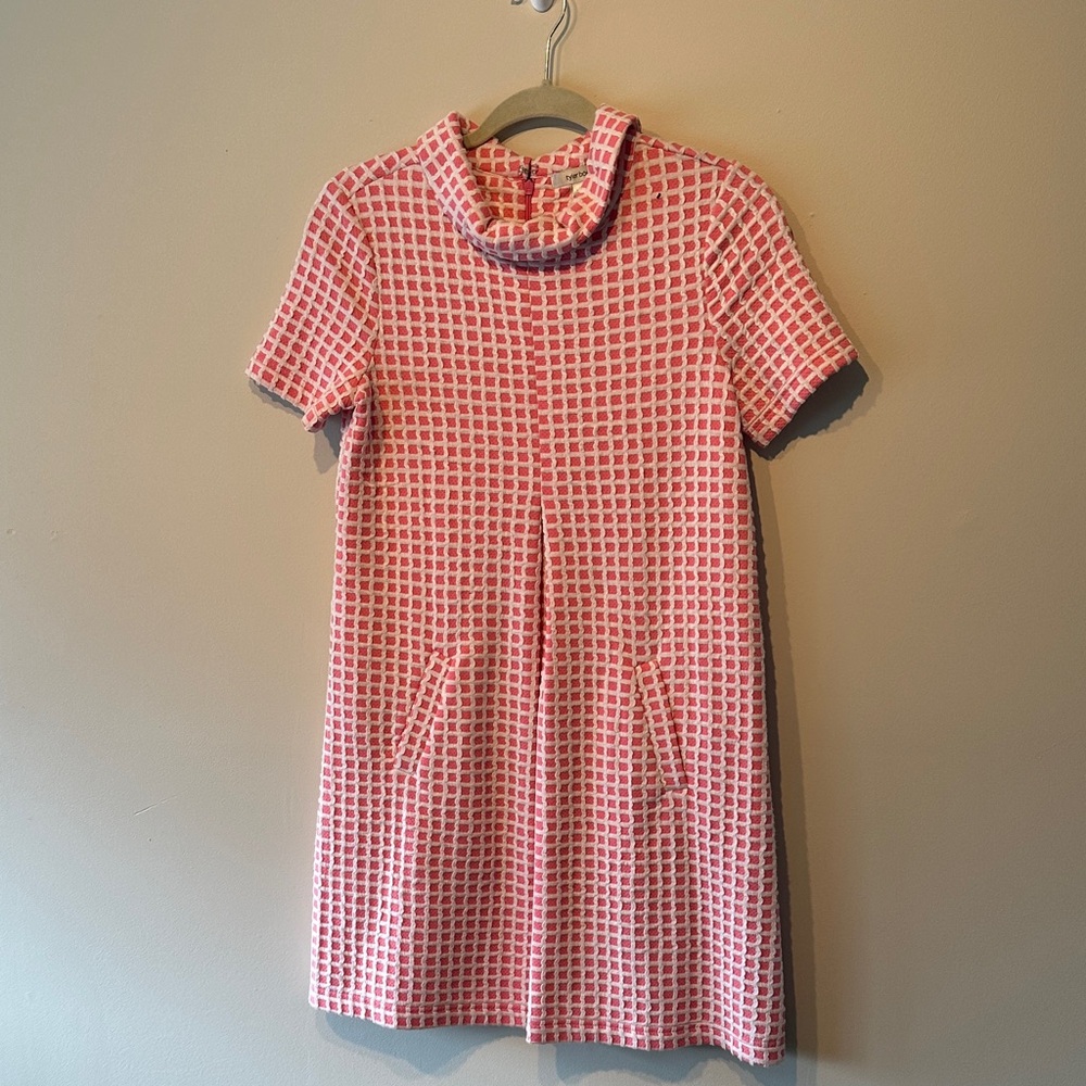 Tyler Boe Pink and White Textured Dress